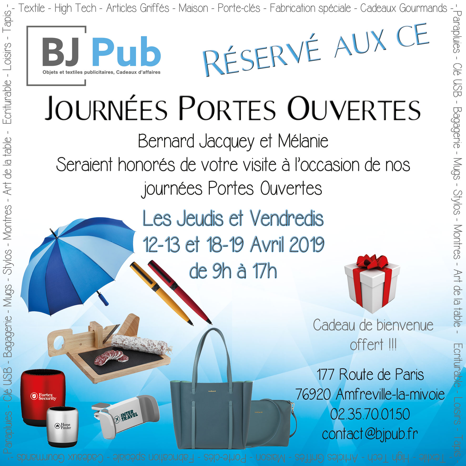 Journées Portes Ouvertes Spéciales CE - 11-12 et 18-19 Avril 2019 Journées Portes Ouvertes Spéciales CE - 11-12 et 18-19 Avril 2019